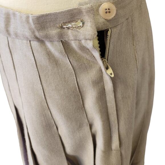 Pendleton Vintage Drop Waist Pleated Gray Plaid Long Skirt NWOT Size 10 Petite - Picture 4 of 5